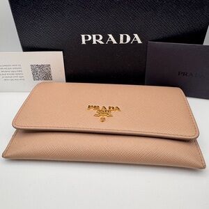 Prada Saffiano Wallet w/Cardholder Insert